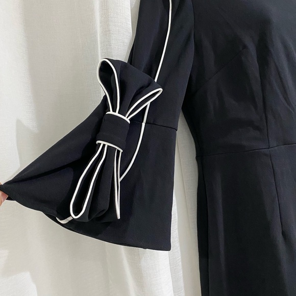 Preston & York Black long sleeve Bow Dress Size 6 - Picture 5 of 9